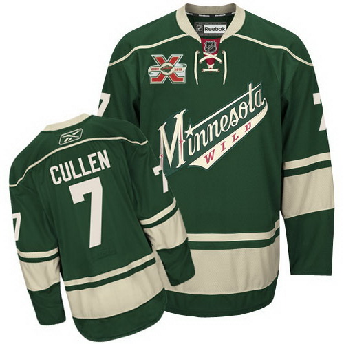 Classic Design Minnesota Wild 7 Matt Cullen Green NHL Hockey Jersey With 10th Patch